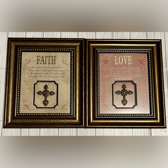Kirklands Other - 2 Kirkland Framed Crosses with Scripture References